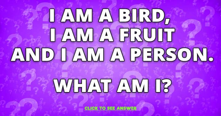 Who can answer this riddle?