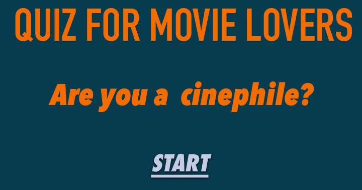 Banner for Only a cinephile will not fail!