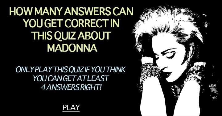 Banner for Do you think you can score at least a 4/10 in this quiz about Madonna?