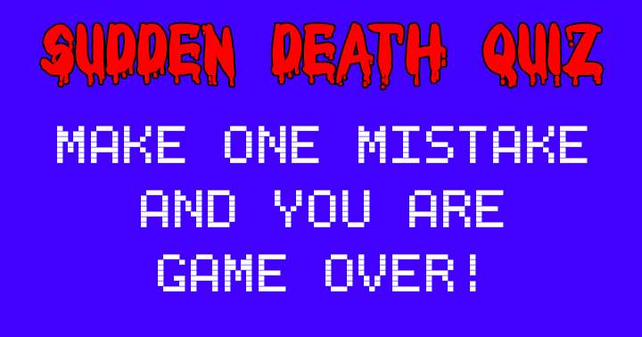 Banner for Sudden Death Quiz