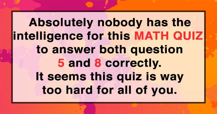 Banner for Challenging Math Quiz