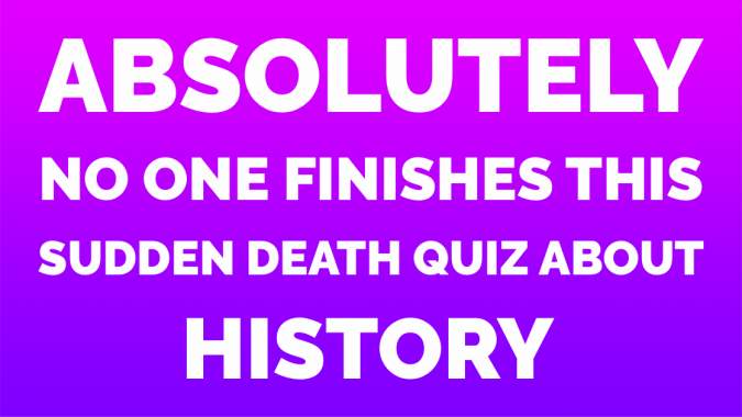 Banner for 'Sudden Death Quiz on History'