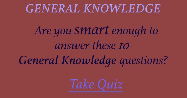 Banner for Quiz on General Knowledge