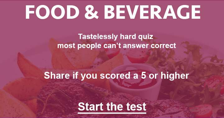 Banner for An unappetizingly difficult quiz on food and beverage.