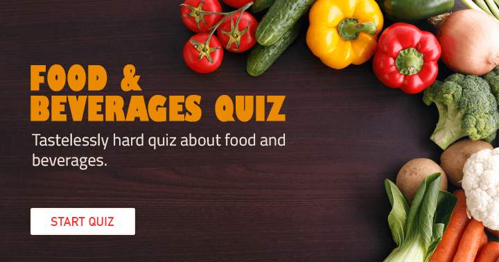 Banner for Indulge in this challenging quiz on food and beverages.