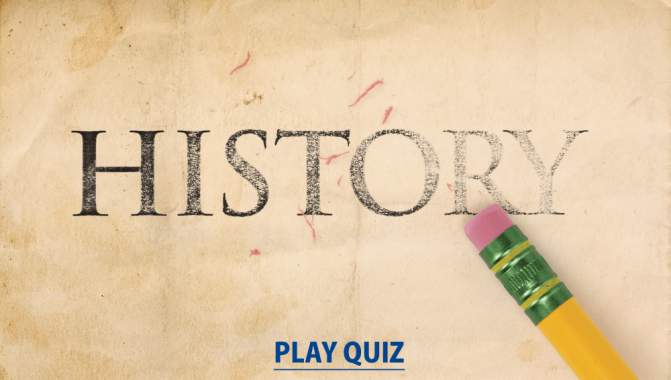 Banner for Quiz on historical events.