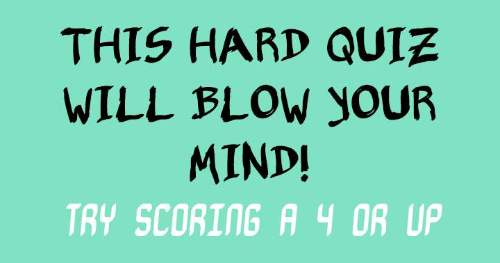 Banner for Challenging Quiz Covering Various Topics