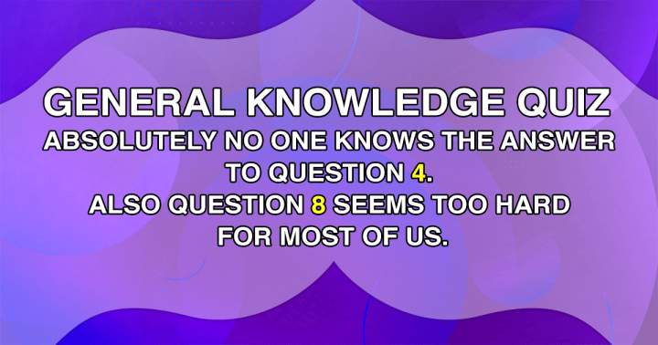 Banner for Quiz on General Knowledge