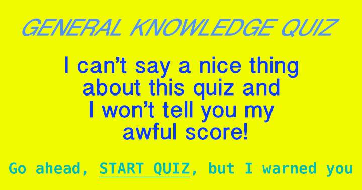 Banner for General Knowledge Quiz.