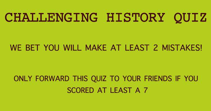 Banner for Demanding Historical Trivia Test