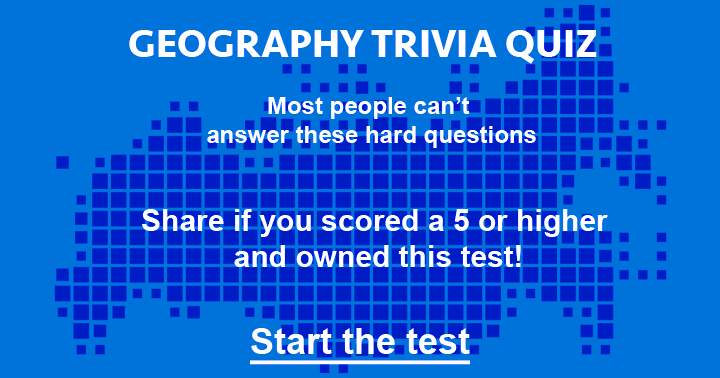 Banner for Geographical Trivia Test