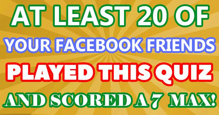 Try to beat your friends with this fun Facebook quiz
